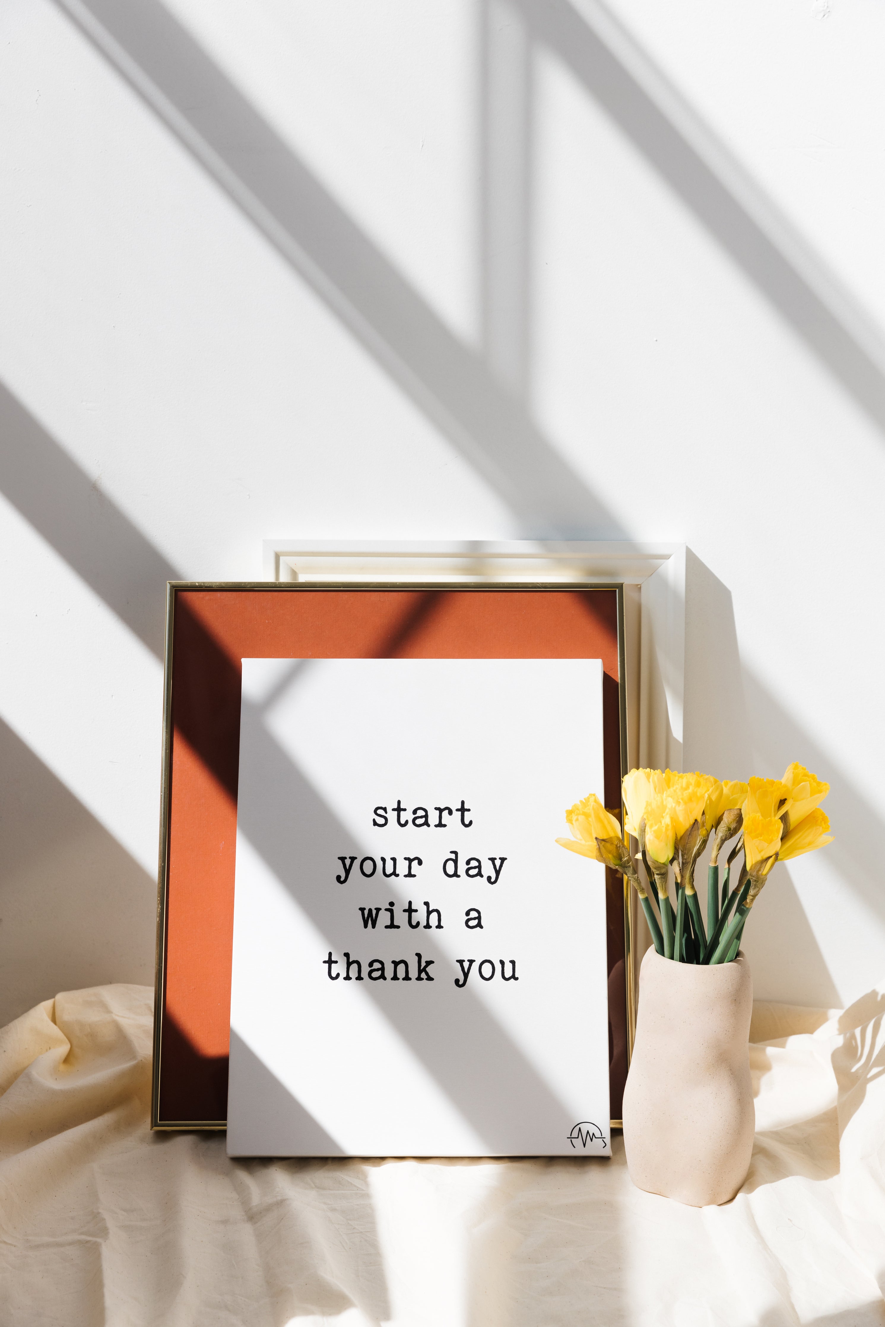 start your day with a thank you - canvas